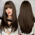 Elegant Brown Bangs Wig