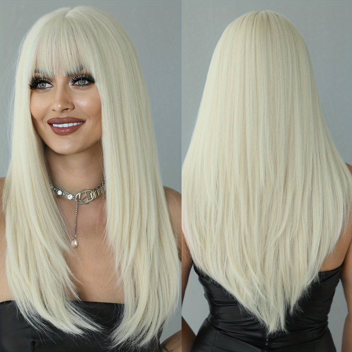 Elegant Brown Bangs Wig