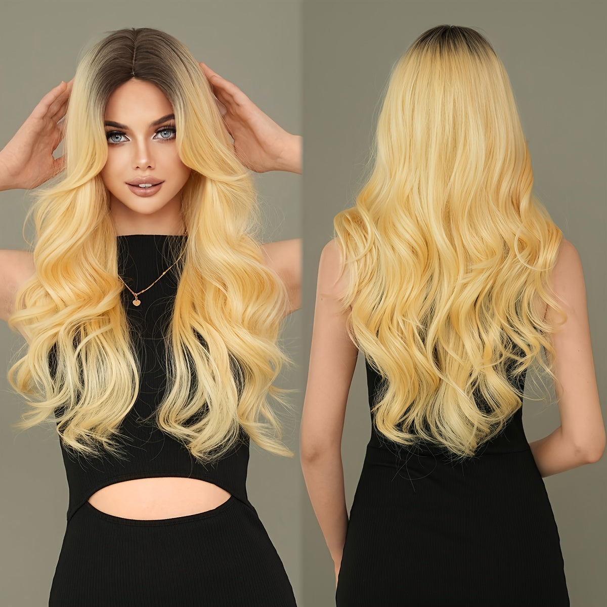 Elegant Ombre Brown Curly Wig-6